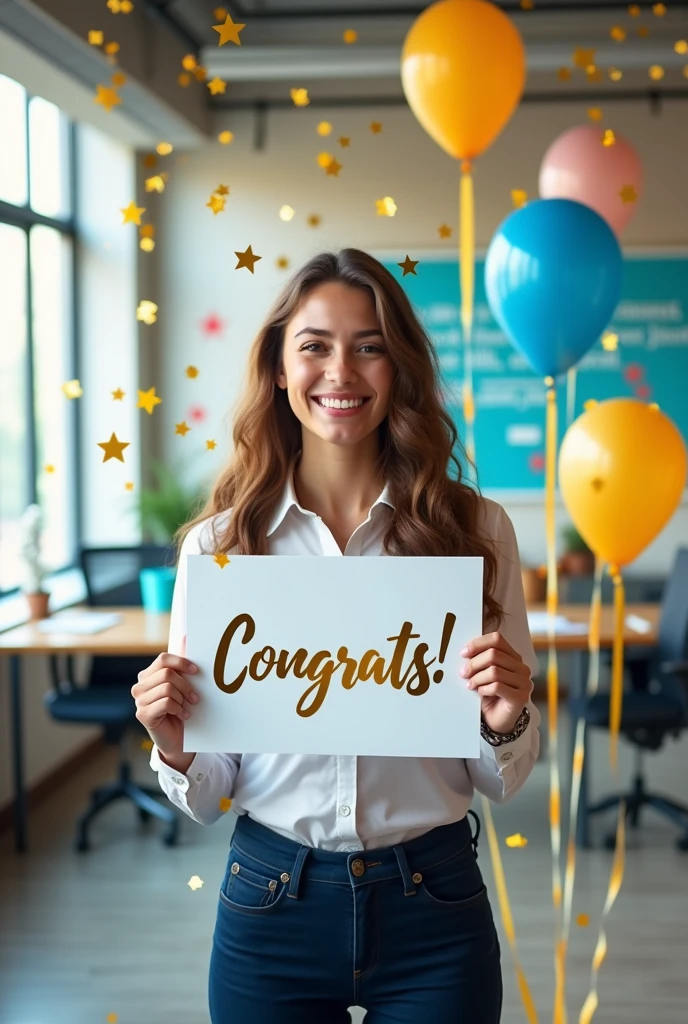 I want a congratulatory image for a friend who is new to his job that is A4 to print