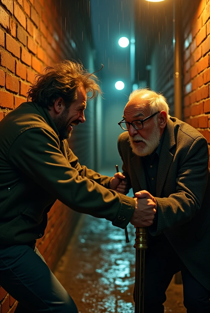 Man attacked the oldman