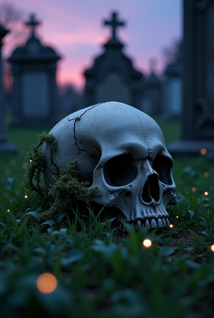 Embrace death like a skull in the cemetery
