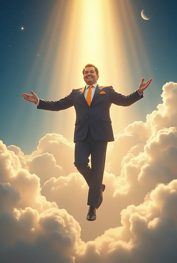 Silvio Santos arriving from heaven 