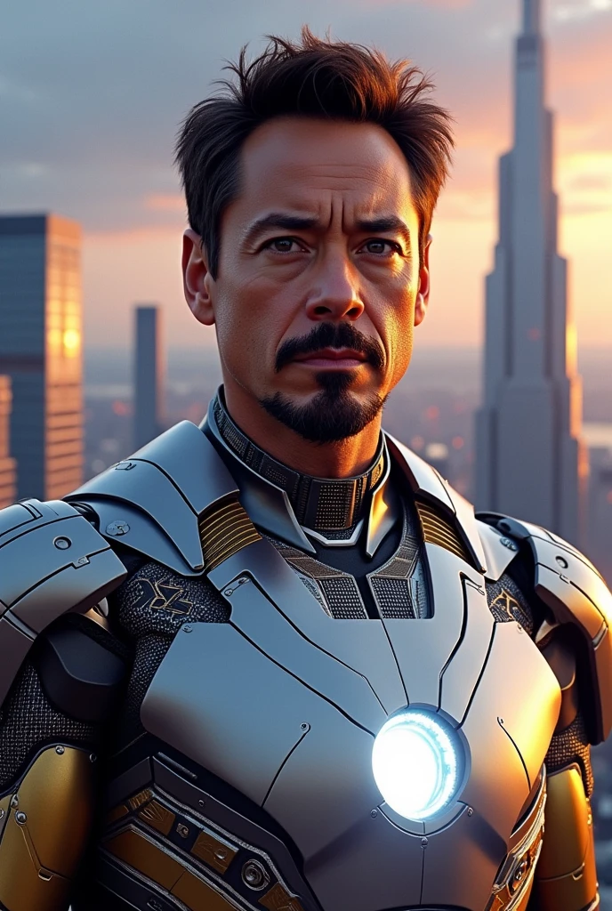 Robert Downey jr as superior iron man, marvel's concept art style,face accuracy should be maintained

comic accurate costume
face accuracy