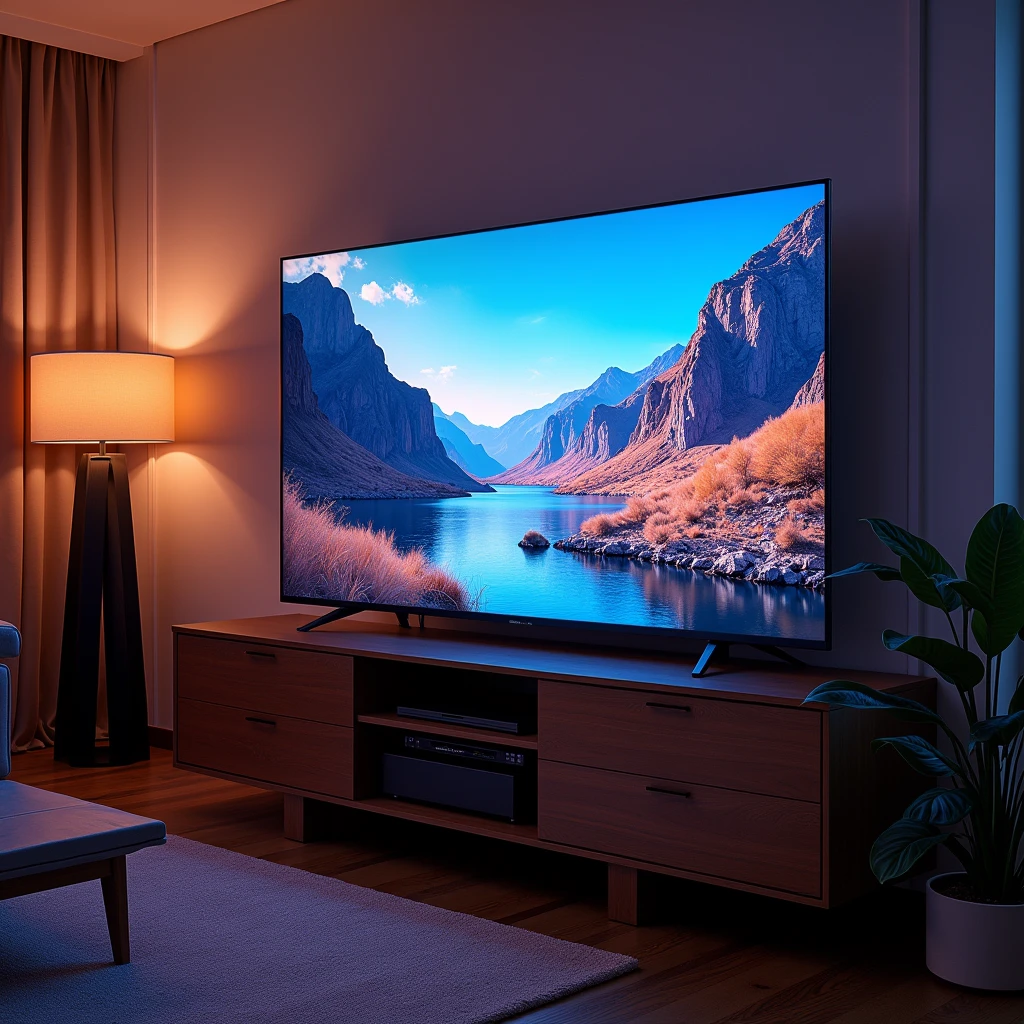 The TV is very big