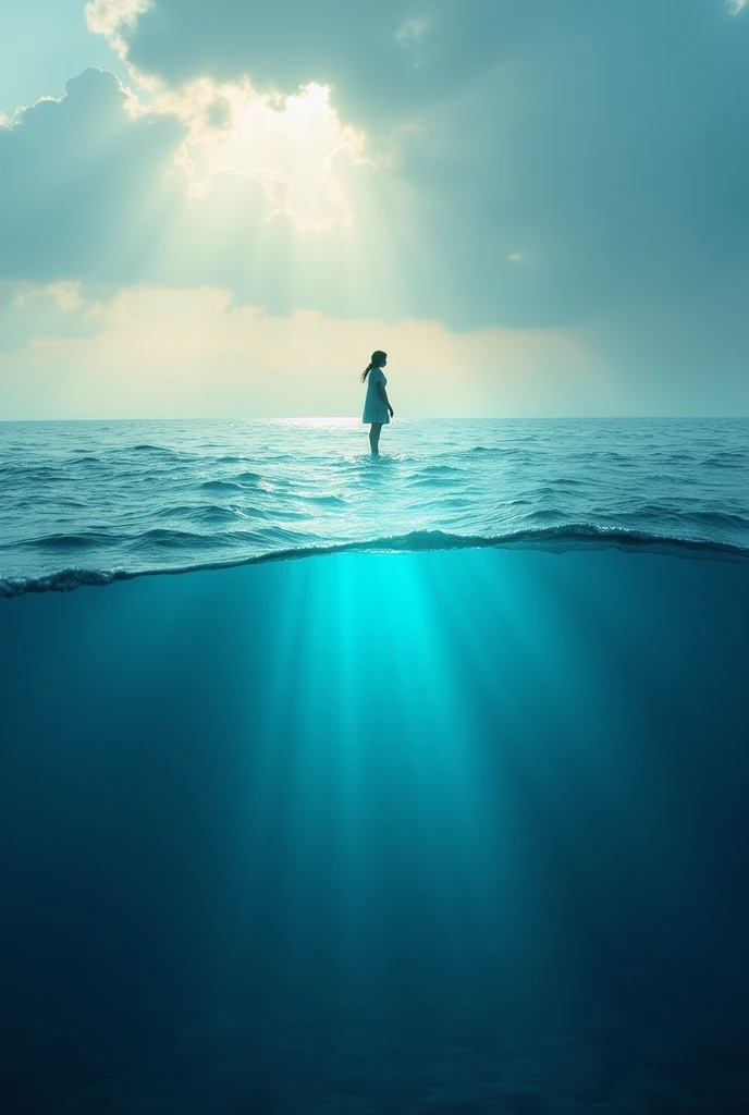 A sea that represents the depth of things to reach a greater solidity that brings joy, awakening something more than the surface which can be monotonous, but rather awakens new questions..