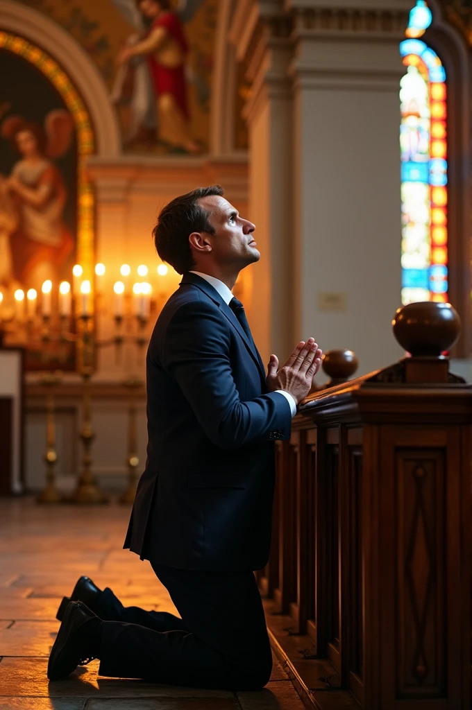 Macron praying, that's it