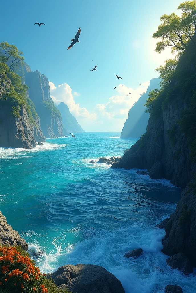 A sea that represents the depth of things to reach a greater solidity that brings joy, awakening something more than the surface which can be monotonous, but rather awakens new questions..