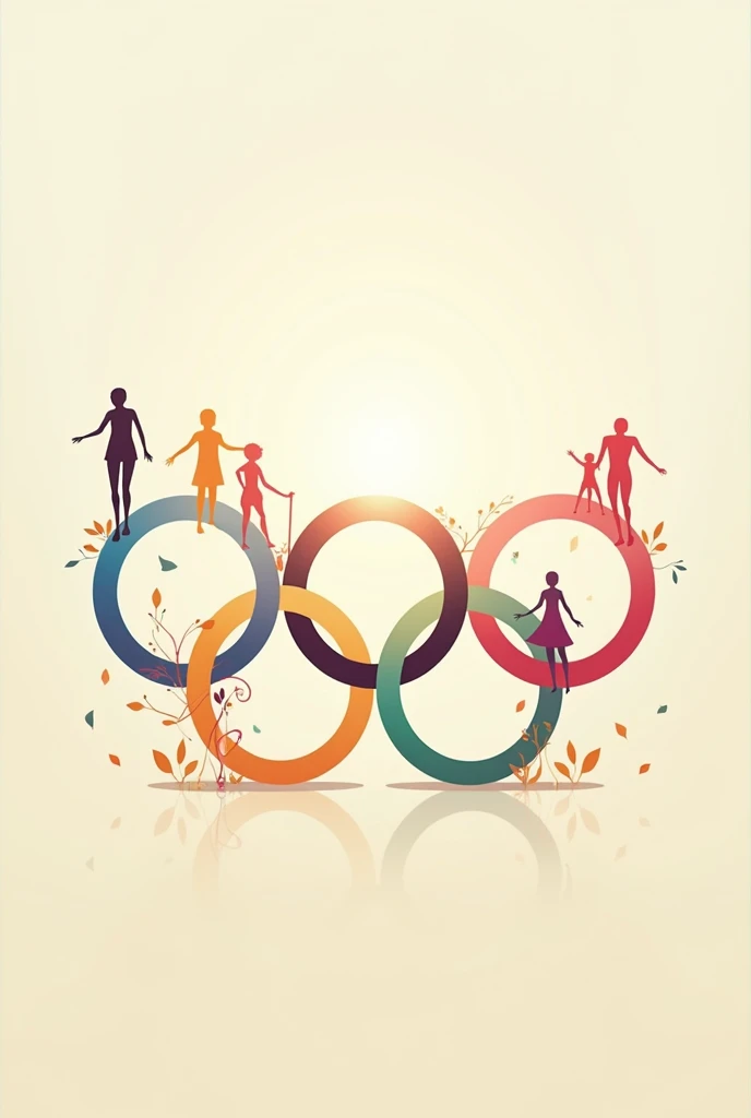 Design an Olympic logo that relates to generations with renewed hope, featuring people but not overly detailed, and including babies or something similar, all within the logo and looking aesthetically pleasing.