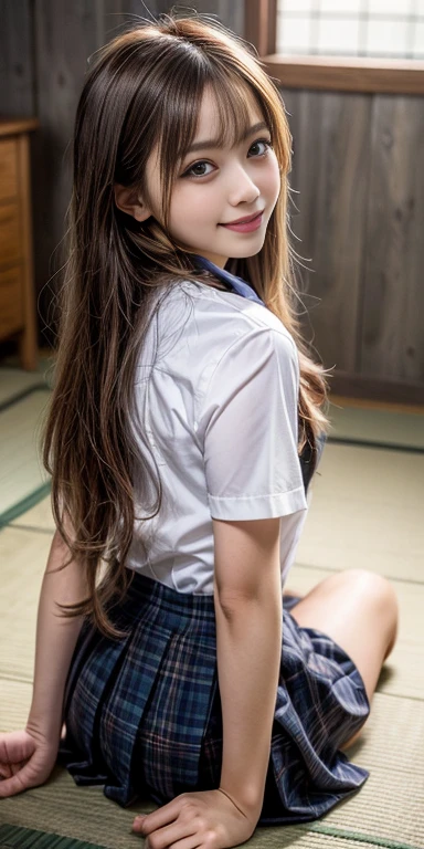 Browsing Caution,Browsing Caution,{{masterpiece}}, {{Highest quality}}, {{In detail}}, {Detailed light}, {{High resolution}}, {{Highly detailed CG Unity 8K wallpapers}}, {{Highest quality}}, {Very delicate and beautiful}, Japanese Beauty, cute, cute顔, Written boundary depth, Shine in clothes, 女子高生のuniform, Ray Tracing, ((whole body shot)), whole body,uniform, ((Going back)), ((It was already over)), ((Turn your back)), ,Long Hair, chest, On all foursポーズでお尻を突き出す,From behindのショット,On all fours,Ground crawling pose,View your viewers, smile, Recall,From behind, Grin, under mouth, On all foursポーズ