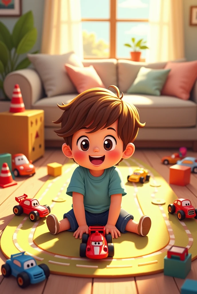 Child playing with cars
