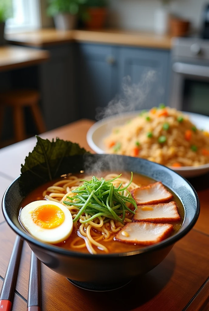 ramen　Fried rice　photograph
