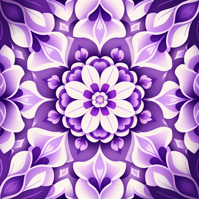 mandala illustration BACKGROUND white, circular with border, violet, lilac field flower, violet flower, center orchids, 8k, brightness, nature, full picture uncut