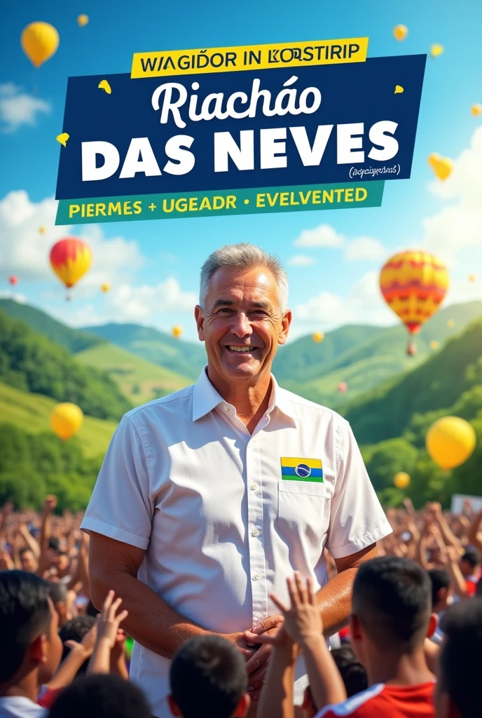 Banner for a Mayoral Candidate in the city of Riachão Das Neves, Bahia