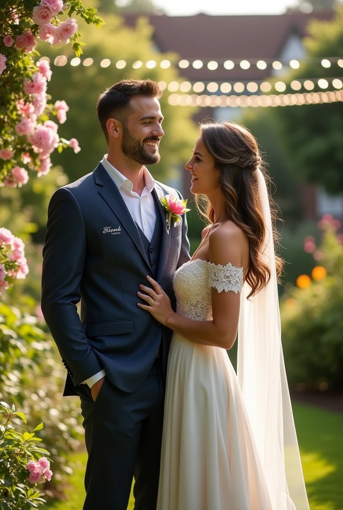 Rafael and Elnare are going to get married, Rafael is a boy, Elnare is a girl, and their clothes should have their names on them.