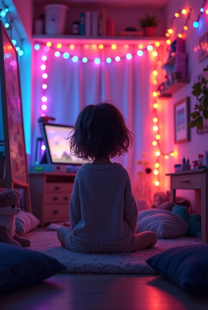 A little dark place with lots of LED light