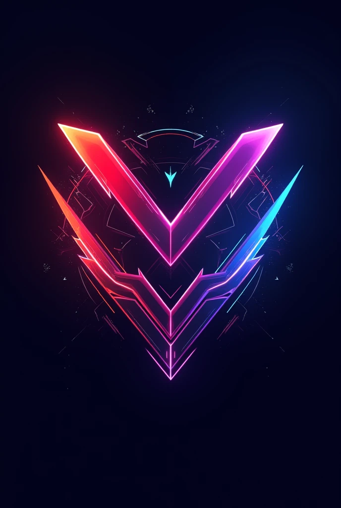 E-sports team logo with the name NexusV in red ,purple and blue