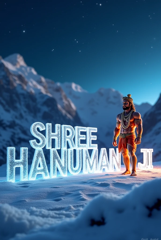 Shree hanuman ji name latter,ice