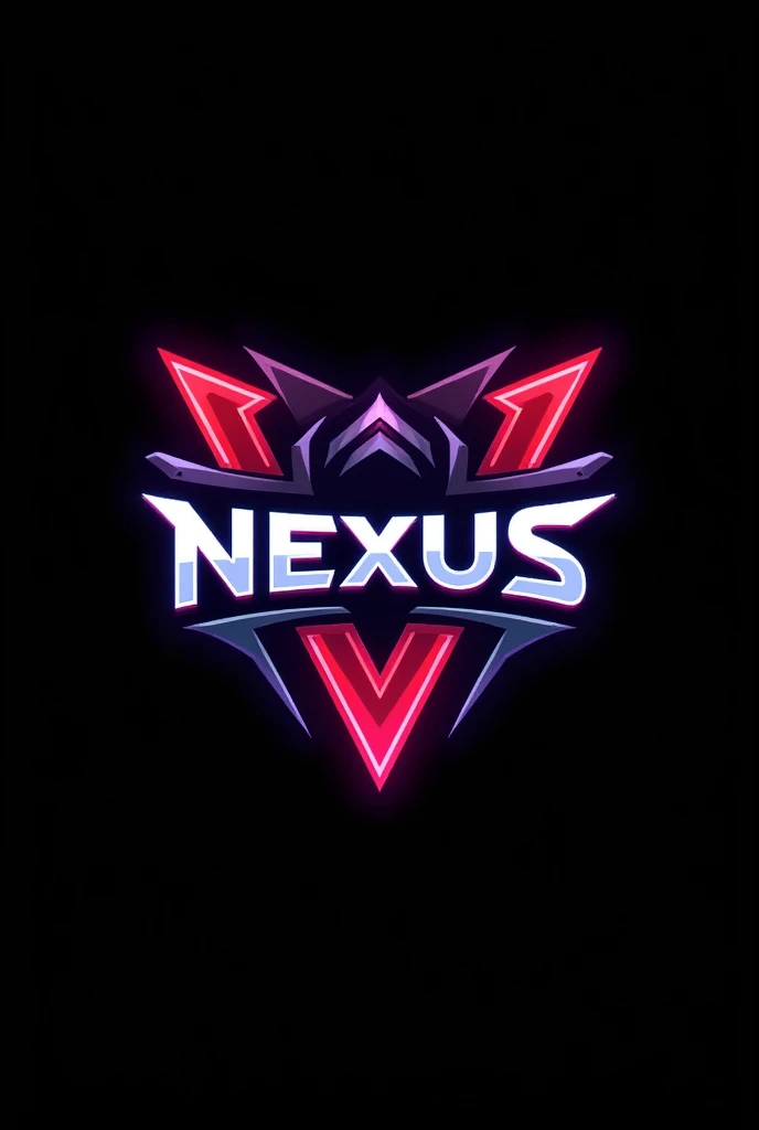E-sports team logo with the name NexusV in red ,purple and blue