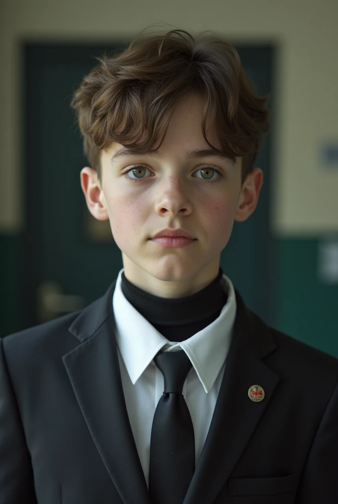 15 year old boy goes to school with a tight BDSM collar around his neck and is erotically questioned by a girl