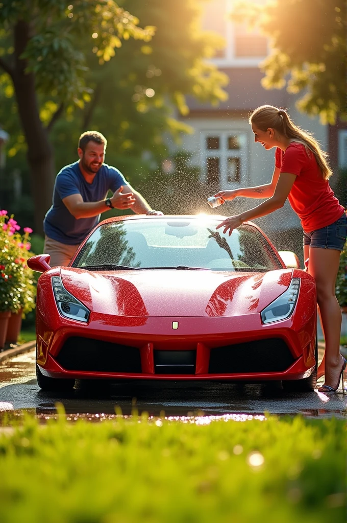A car being washed