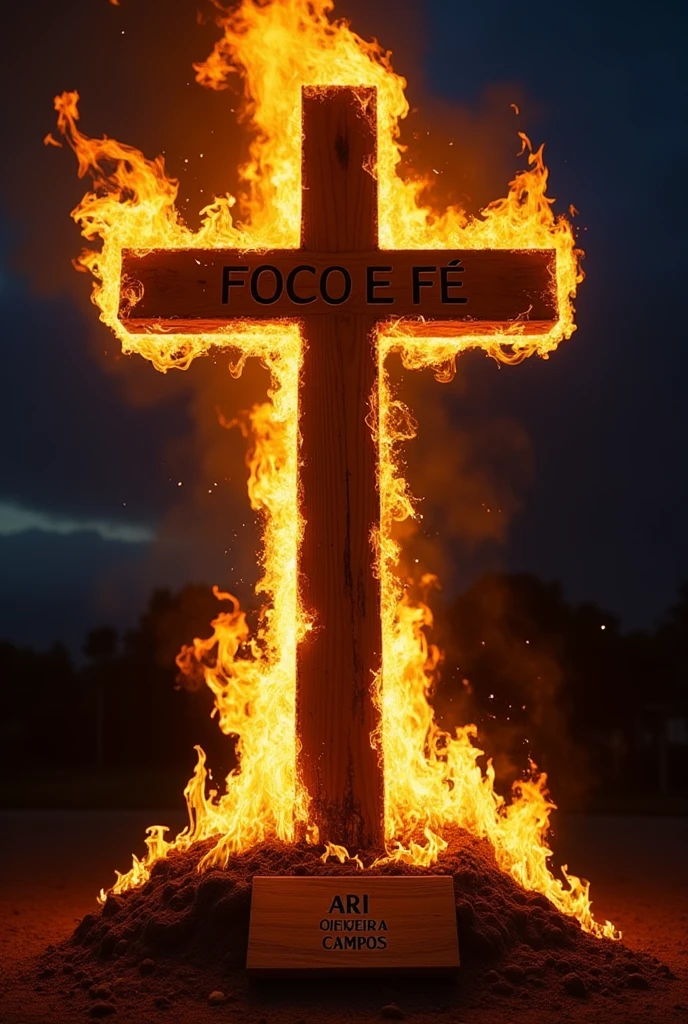 Crui
z pegando fogo ❤️🔥 com o nome cravado escrito
FOCO E FÉ 🙏 ! Write the name Ari oliveira campos at the foot of the cross !