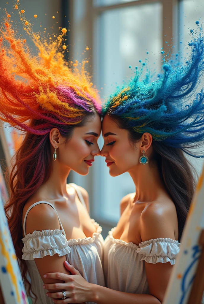 e me profile picture for two twin sisters who ha artist and do paint and calligraphy