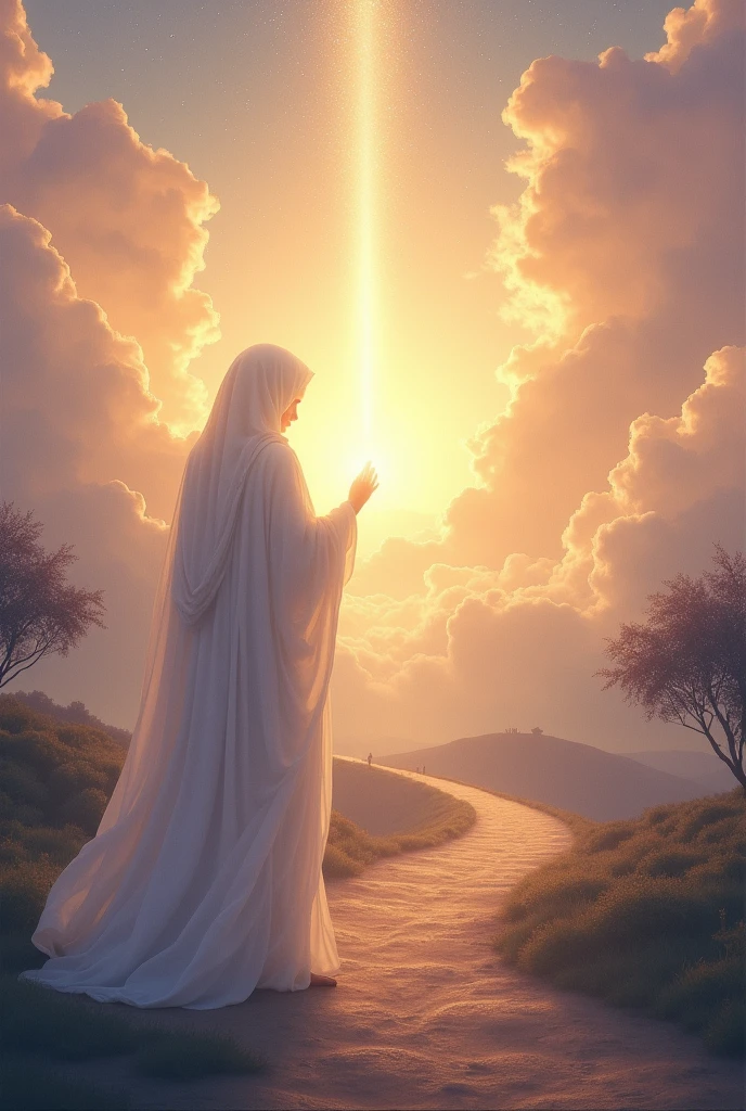 Image depicting the passage from this life to the afterlife 