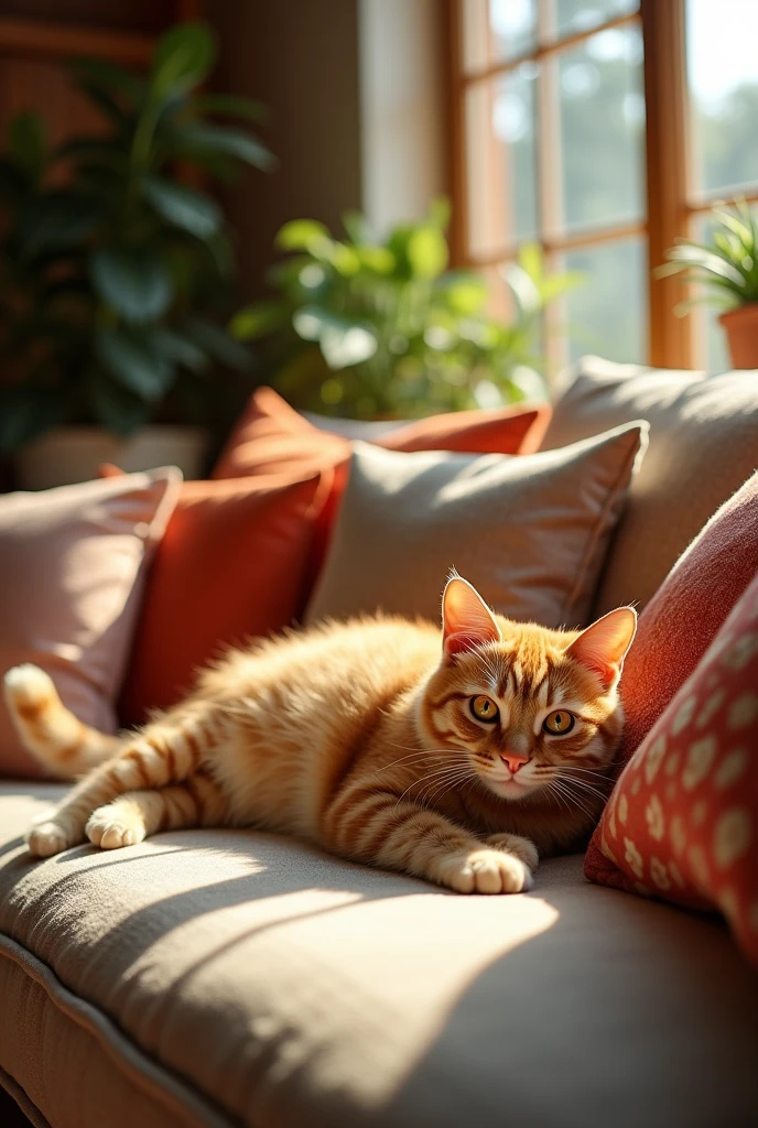 Golden tabby cat