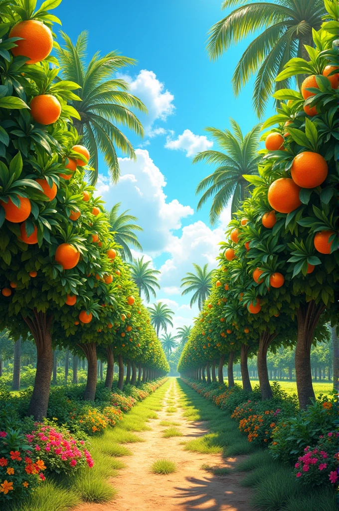 Plantation d'orange dans les tropiques