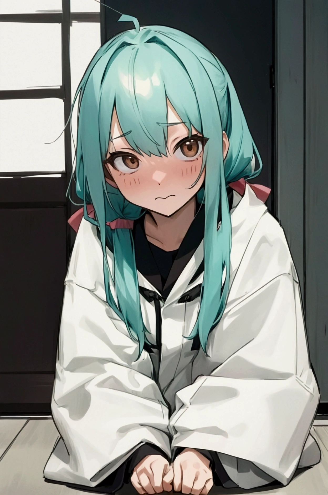 Introverted, shy, socially awkward otaku girl who's a hikikomori.