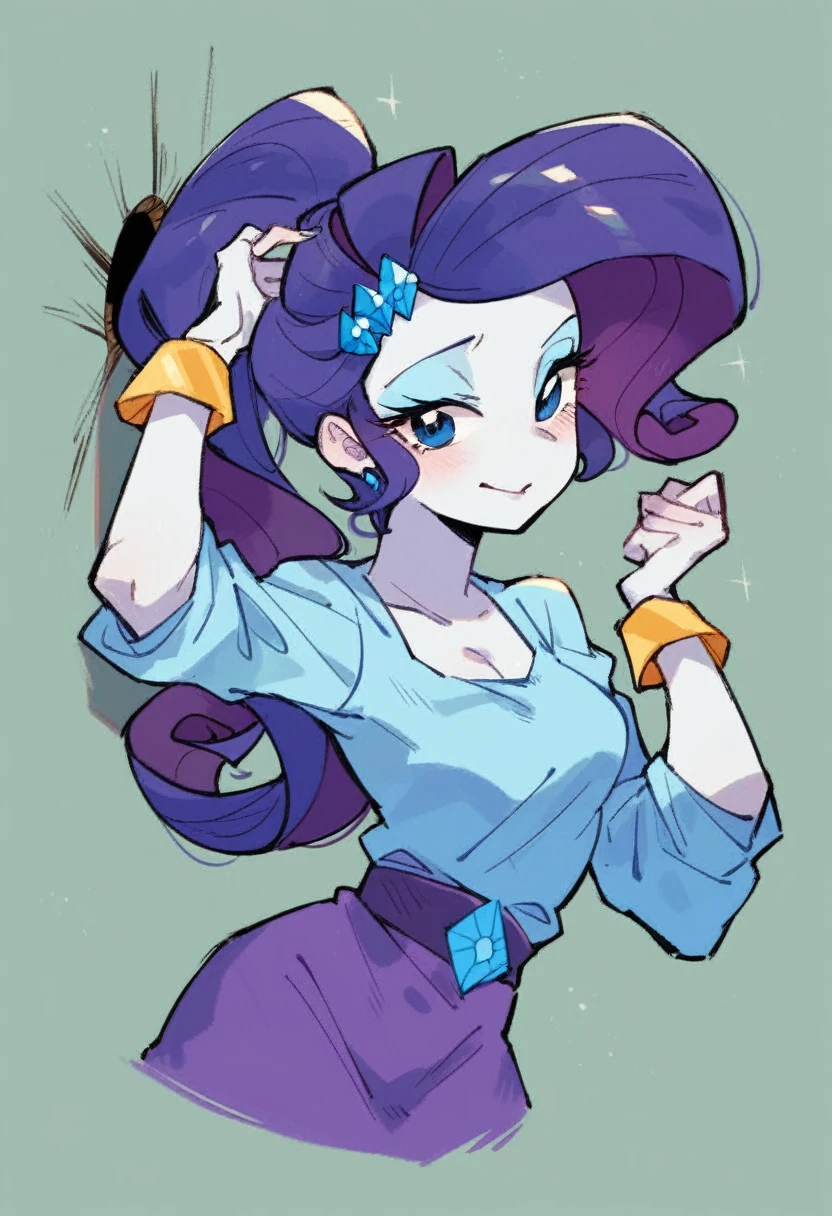 Rarity from Equestria Girls inside a gloryhole having it with clothes on