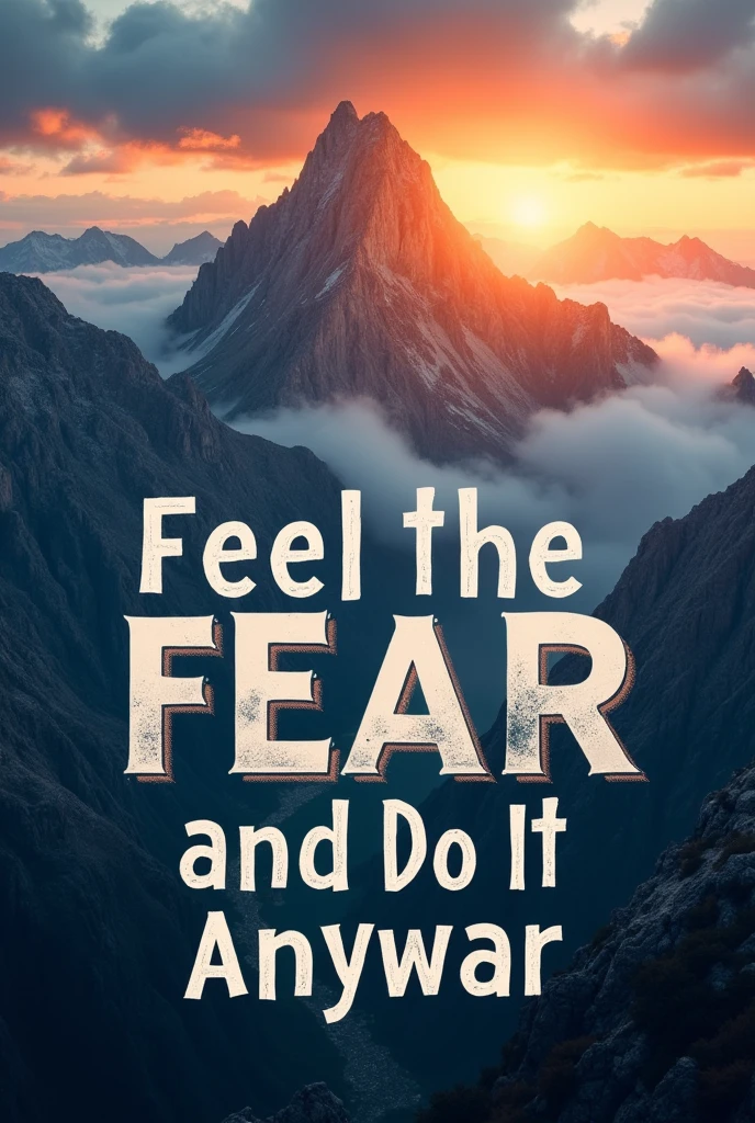 Create a wallpaper with text = Feal The Fear and Do It Anyway
