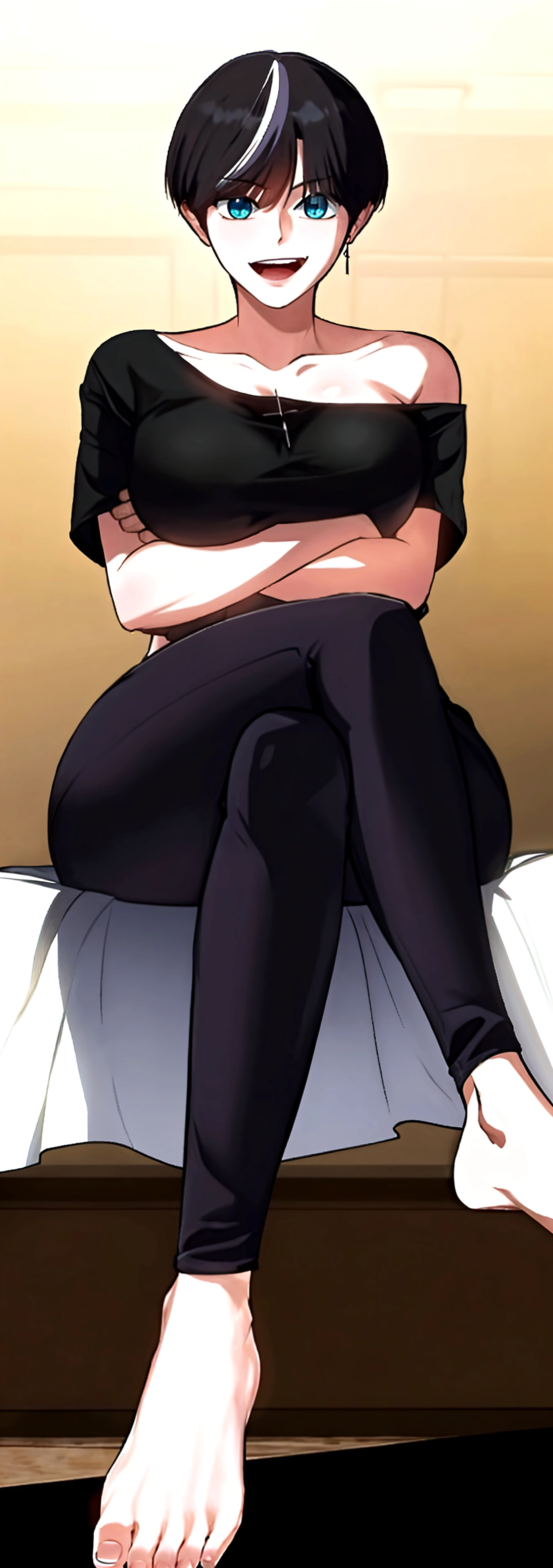Fox girl stroking her belly、Female Furry、Pregnant belly、uniform、skirt、Baby Face