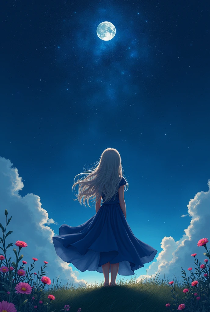 Serene night sky, a lone girl named Celeste looks at the stars.
Narrator: "In a world devoid of dreams, only one being held the gift of dreaming..."