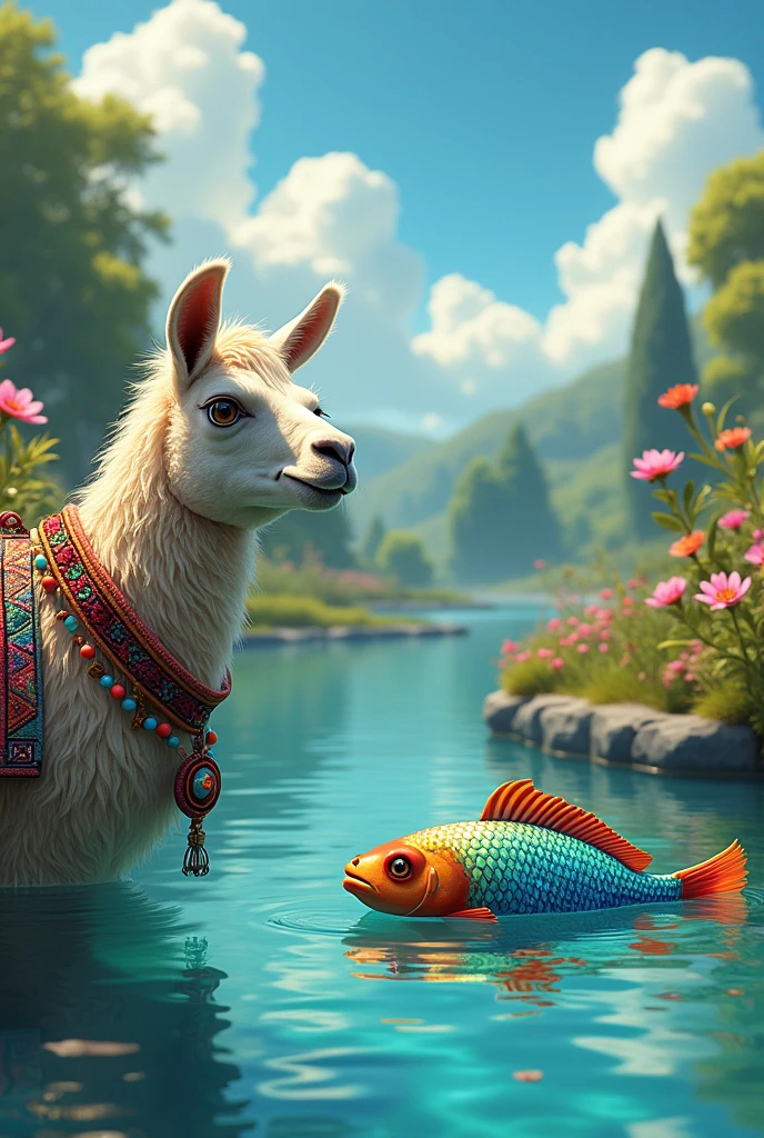 Fish with llama