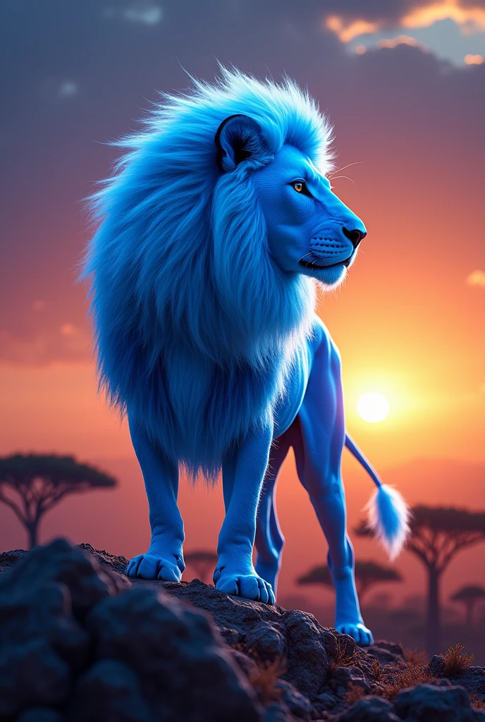 Draw the Somali flag as a beast