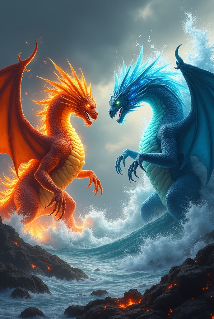 Content between two dragons.