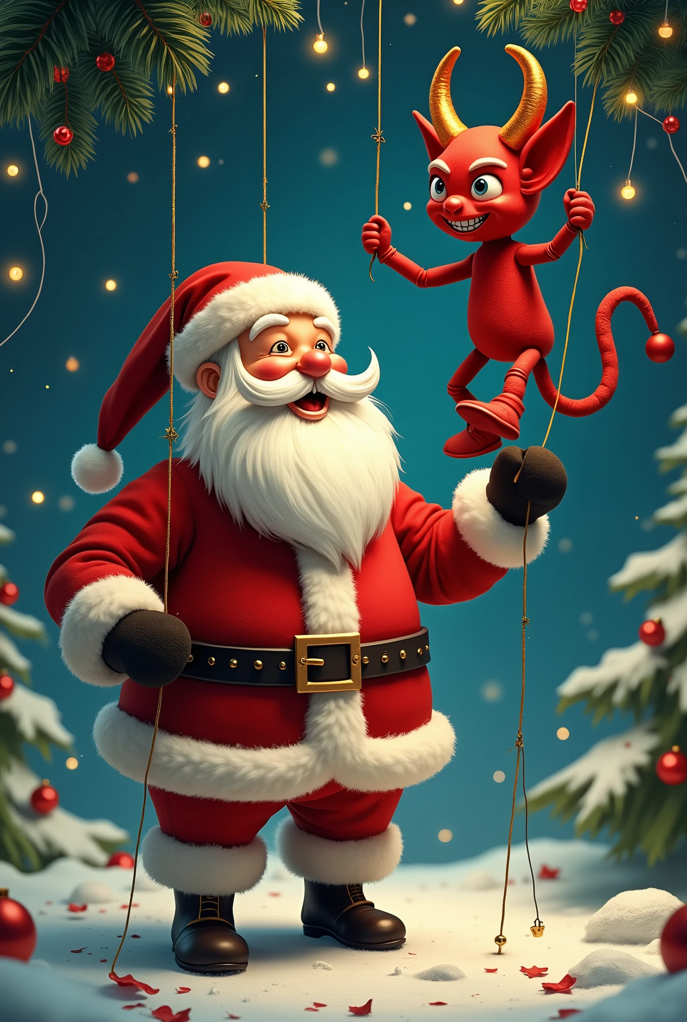 Santa as puppet,davil control to santa