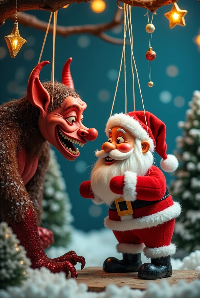 Santa as puppet,davil control to santa