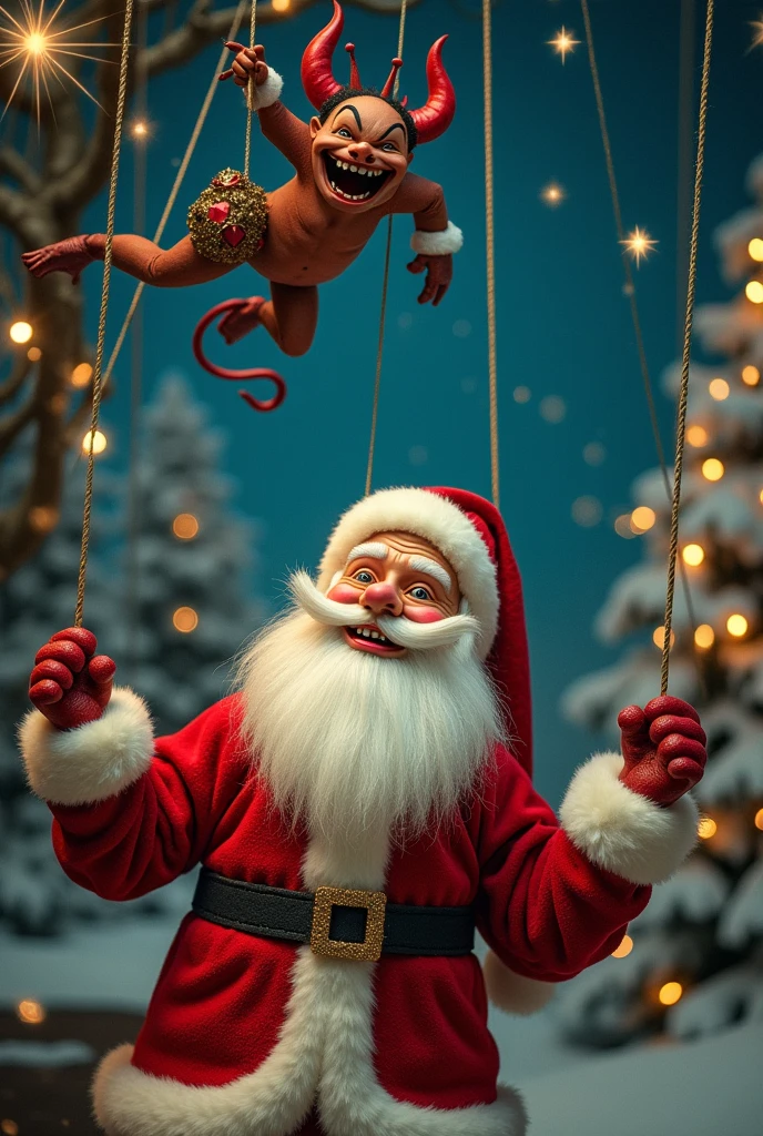 Santa as puppet,davil control to santa