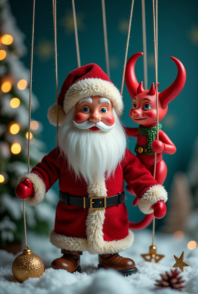 Santa as puppet,davil control to santa