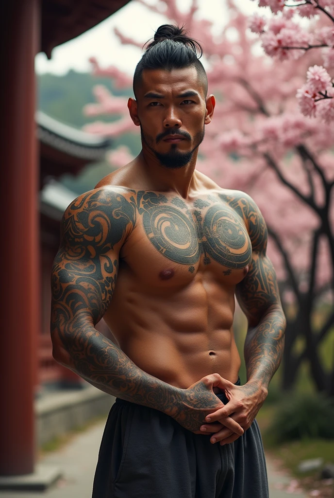 Japanese muscular naked Japanese man