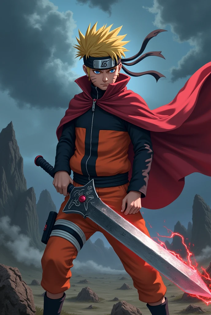 naruto uzumaki with blade of the ruined king