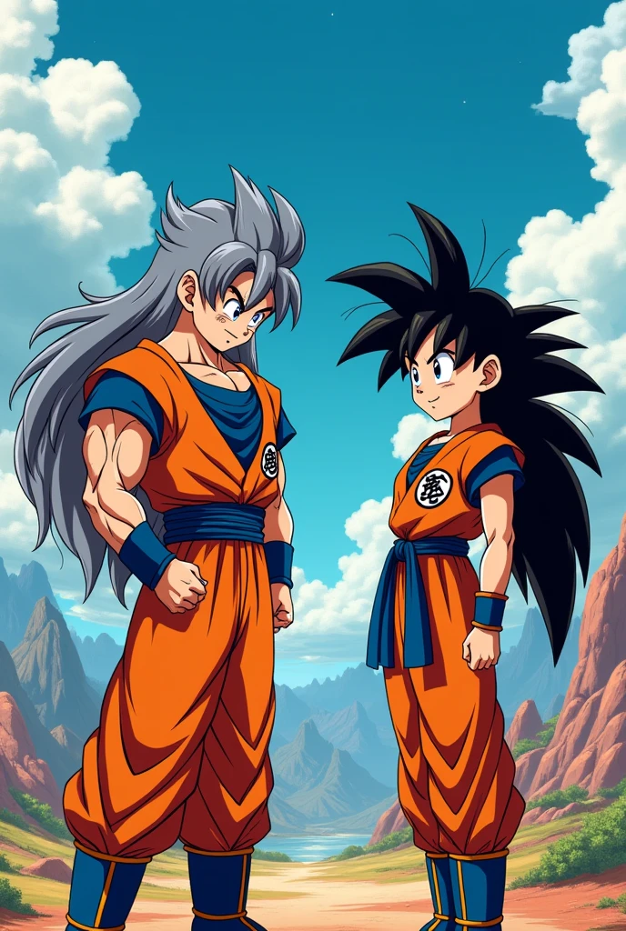 make a trans woman with her dick out, swung in goku's face