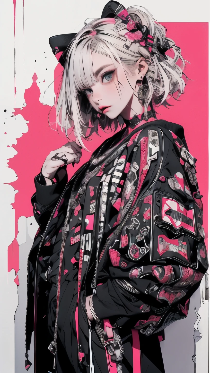 ((((dramatic))), (((granular))), (((intense))) film poster featuring a young platinum white hair woman as the central character. She stands Be confidently in the center of the poster, wearing a stylish and edgy Harajuku-inspired hip hop Costumes, with a determined performance on her face. The background is aesthetic atmospheric dark and granular, With danger and tension. The article is bold and to attract attention, with a Catchy tagline that adds to the overall feeling of drama and excitement. The color palette is mainly dark with splashes of Vibrant neon colors, giving the poster a dynamic and visually impressive appearance,tachi-e
(magazine:1.3), (cover-style:1.3), fashionable, woman, Vibrant, Costumes, Sexy seductive pose, front, colorful, dynamic, background, element, Be confident, performance, Holding, statement, accessories, Majestic, Coiled, Surrounding area, touch, scene, article, cover, bold, to attract attention, title, stylish, font, Catchy, Heading, big, impressive, Modern, tendency, concentrate, fashion,
