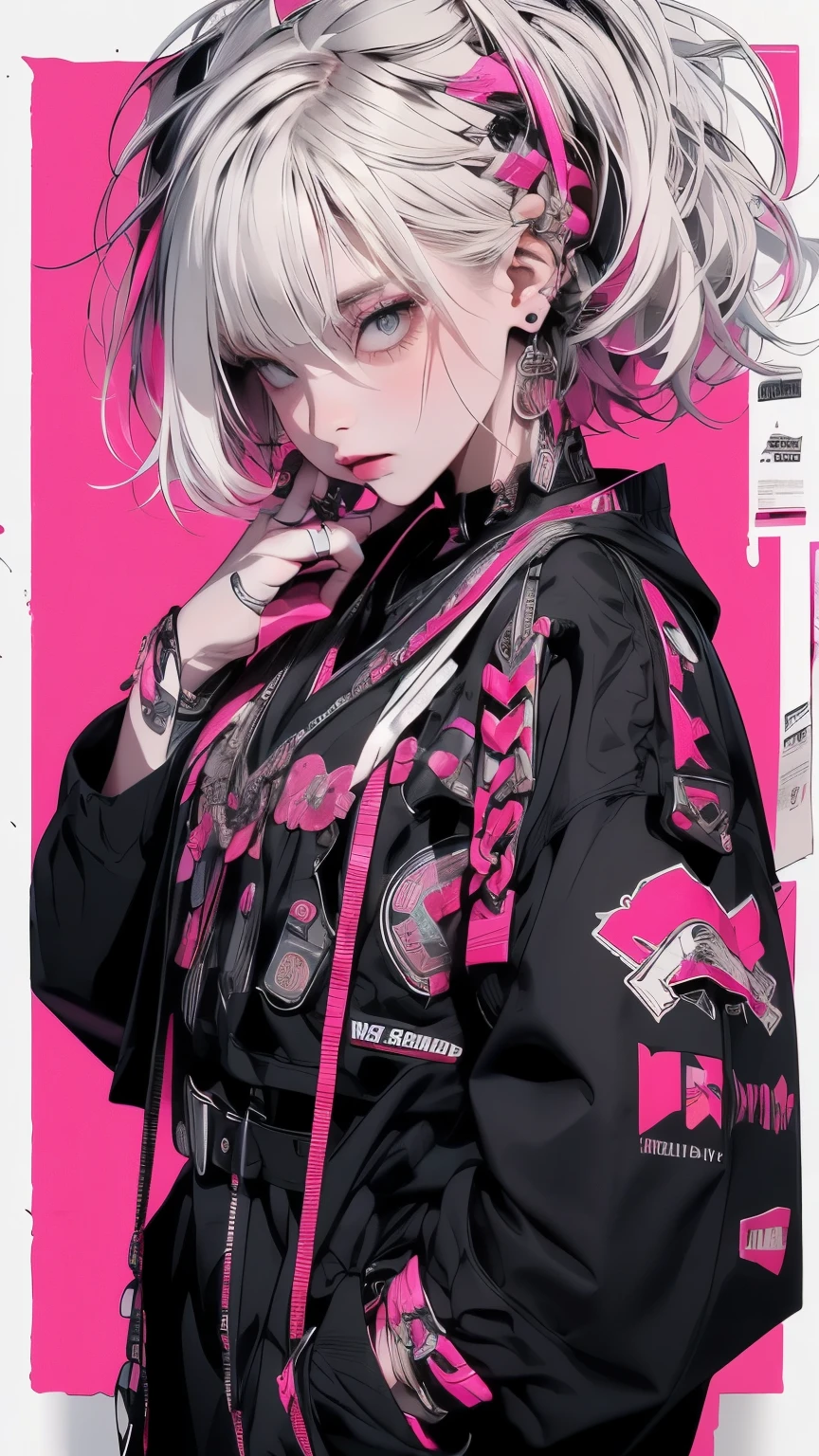 ((((dramatic))), (((granular))), (((intense))) film poster featuring a young platinum white hair woman as the central character. She stands Be confidently in the center of the poster, wearing a stylish and edgy Harajuku-inspired hip hop Costumes, with a determined performance on her face. The background is aesthetic atmospheric dark and granular, With danger and tension. The article is bold and to attract attention, with a Catchy tagline that adds to the overall feeling of drama and excitement. The color palette is mainly dark with splashes of Vibrant neon colors, giving the poster a dynamic and visually impressive appearance,tachi-e
(magazine:1.3), (cover-style:1.3), fashionable, woman, Vibrant, Costumes, Sexy seductive pose, front, colorful, dynamic, background, element, Be confident, performance, Holding, statement, accessories, Majestic, Coiled, Surrounding area, touch, scene, article, cover, bold, to attract attention, title, stylish, font, Catchy, Heading, big, impressive, Modern, tendency, concentrate, fashion,