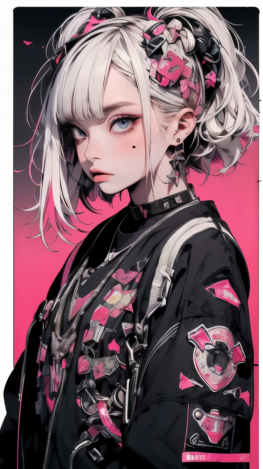 ((((dramatic))), (((granular))), (((intense))) film poster featuring a young platinum white hair woman as the central character. She stands Be confidently in the center of the poster, wearing a stylish and edgy Harajuku-inspired hip hop Costumes, with a determined performance on her face. The background is aesthetic atmospheric dark and granular, With danger and tension. The article is bold and to attract attention, with a Catchy tagline that adds to the overall feeling of drama and excitement. The color palette is mainly dark with splashes of Vibrant neon colors, giving the poster a dynamic and visually impressive appearance,tachi-e
(magazine:1.3), (cover-style:1.3), fashionable, woman, Vibrant, Costumes, Sexy seductive pose, front, colorful, dynamic, background, element, Be confident, performance, Holding, statement, accessories, Majestic, Coiled, Surrounding area, touch, scene, article, cover, bold, to attract attention, title, stylish, font, Catchy, Heading, big, impressive, Modern, tendency, concentrate, fashion,