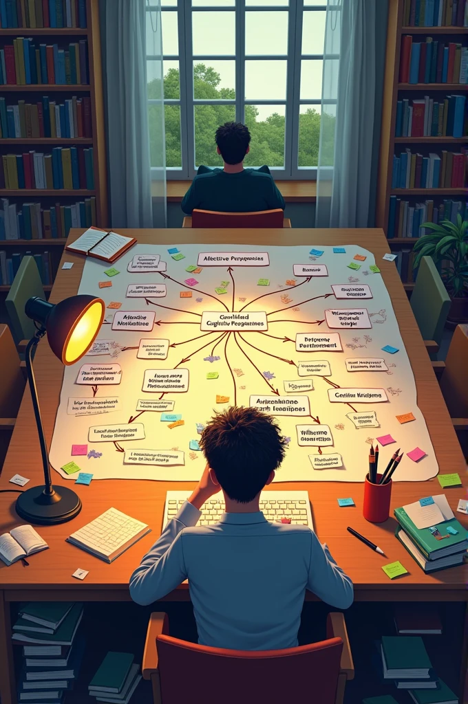Create a mind map that includes:
    - Affective perspectives - Cognitive perspectives - Relationships between them - Examples or situations