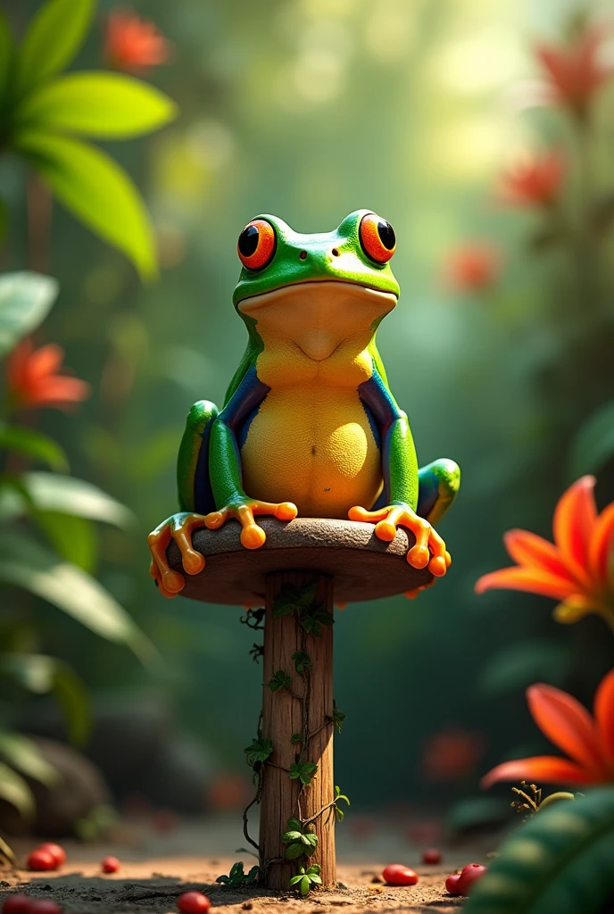 Equator frog on a bicycle seat Post under the seat