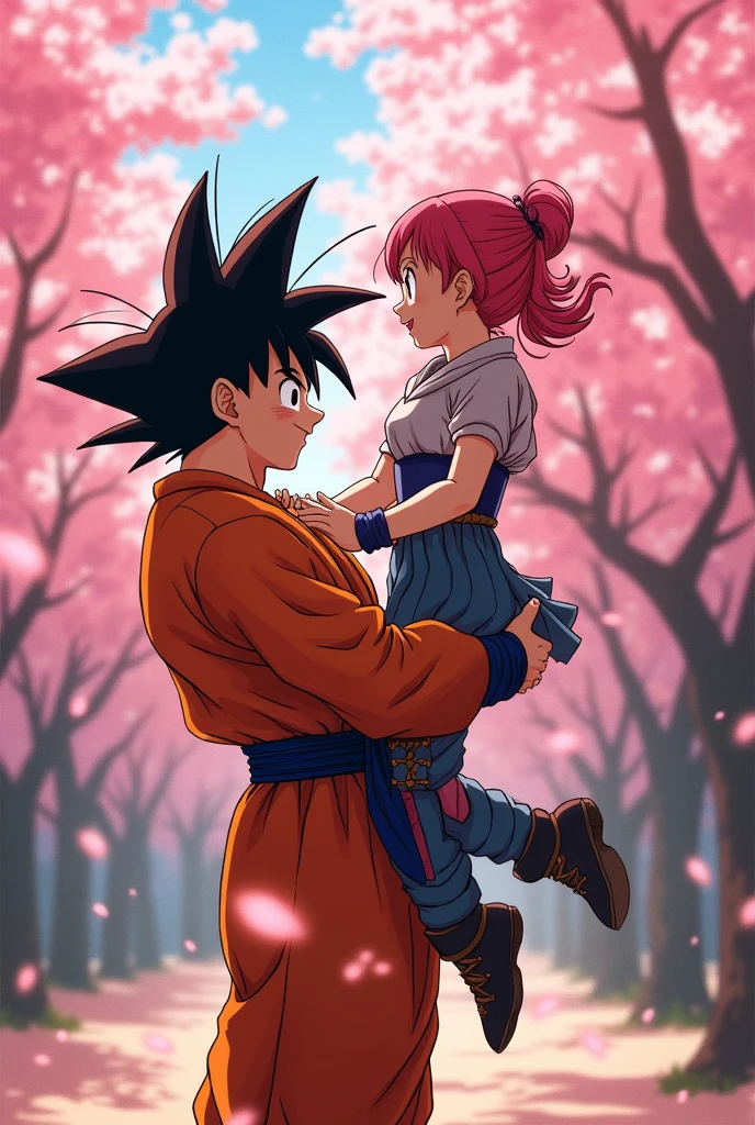 Goku picking up Sakura