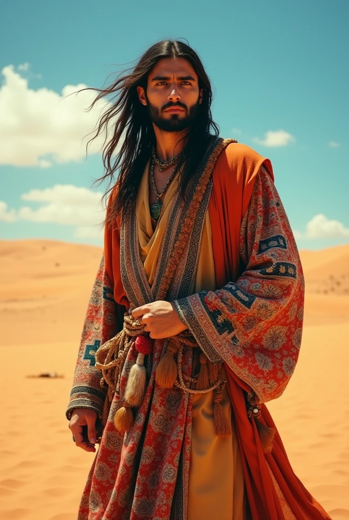gypsy arab man in the desert 

