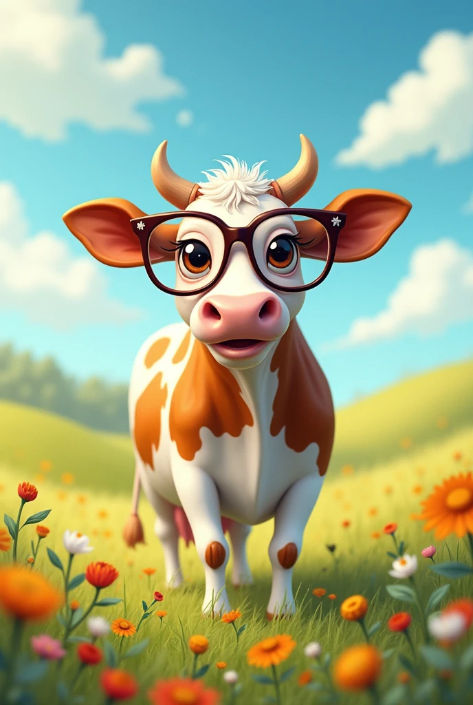 Cow with glasses